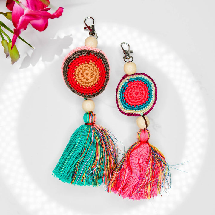 Colorful Crochet Bag Charm