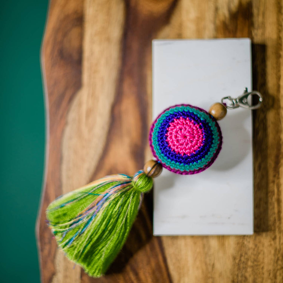 Colorful Crochet Bag Charm