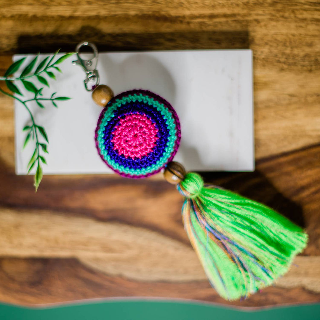 Colorful Crochet Bag Charm
