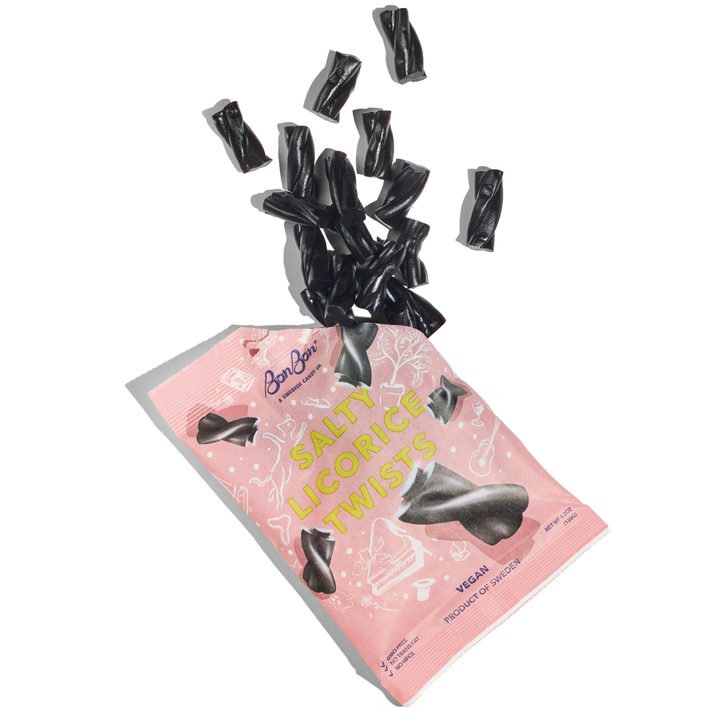 Halftime Swedish Candy - Salty Licorice Twists