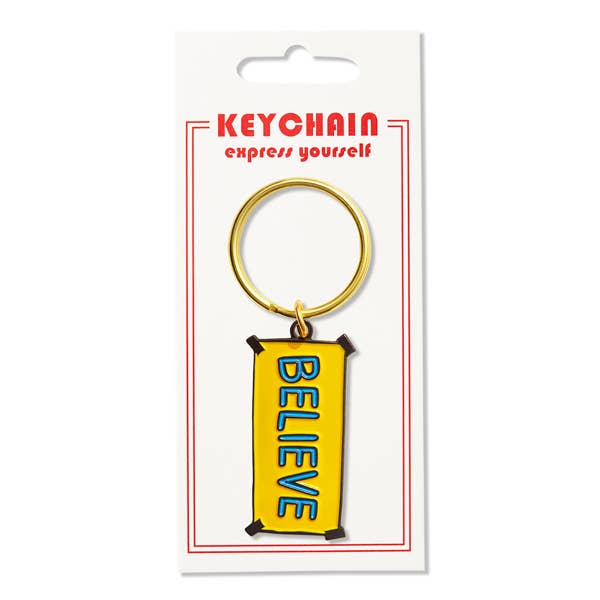 Ted Lasso Keychain - Believe Sign