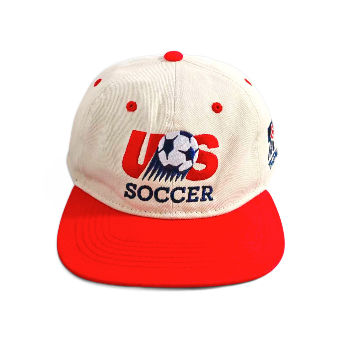 US Soccer Retro 1993 6-Panel Snapback - Off White / Red