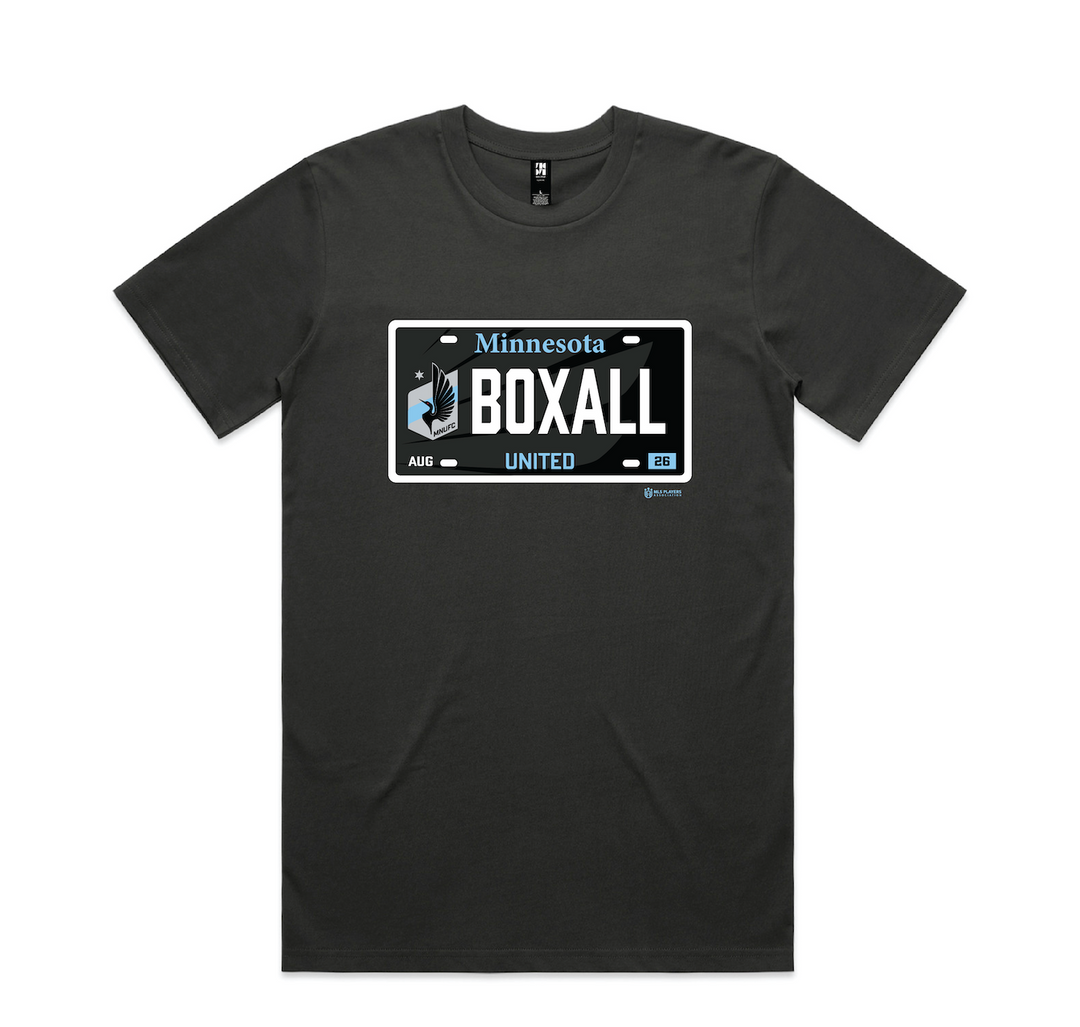 MNUFC Michael Boxall License Plate Tee