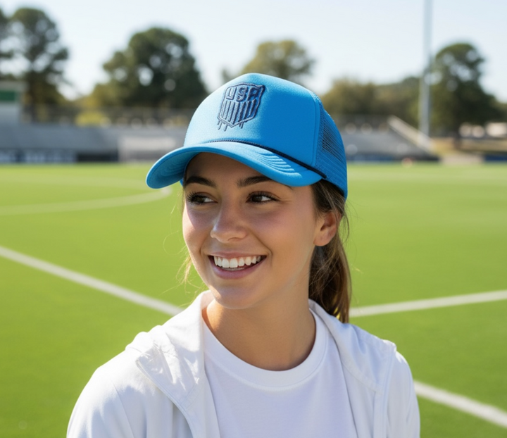 US Soccer Street Art Trucker - Blue
