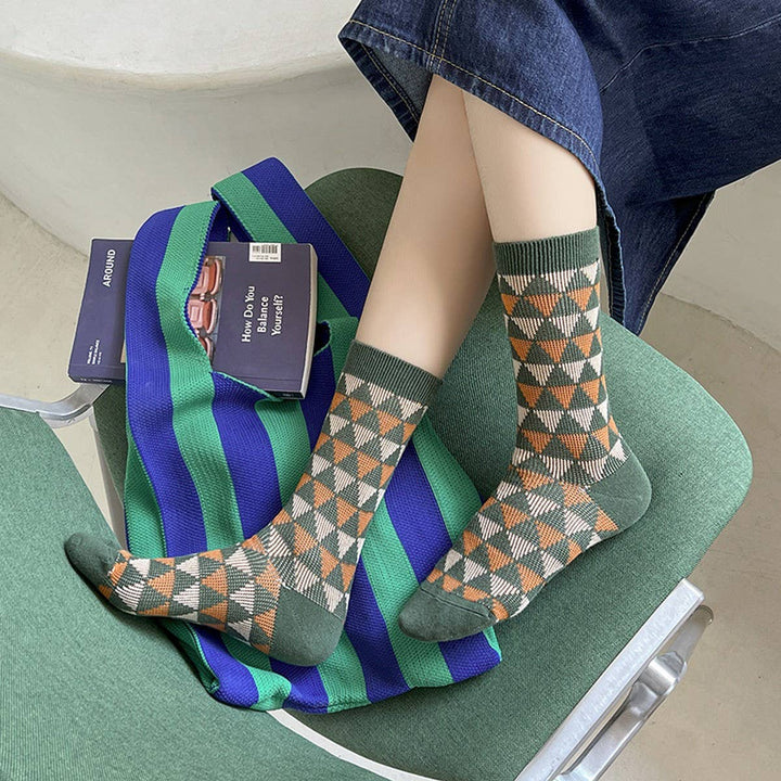 Playbook Socks - Green Diamond