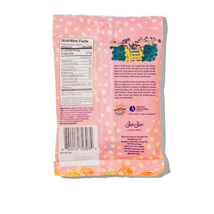Halftime Swedish Candy - Pippi Longstocking Gold Coins